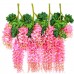 M2cbridge 12 Pcs 3.6 Feet Artificial Wisteria Vine Ratta Silk Flowers Home Party   132598552370